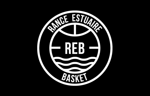 Logo primaire blanc - Rance Estuaire Basket